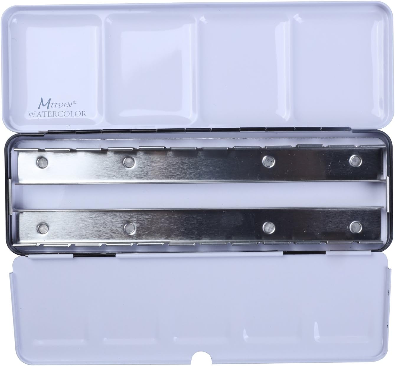 MEEDEN Acuarela Lata Caja de Metal Vacía, con 24 Mitad Sartenes: Amazon.es: Hogar