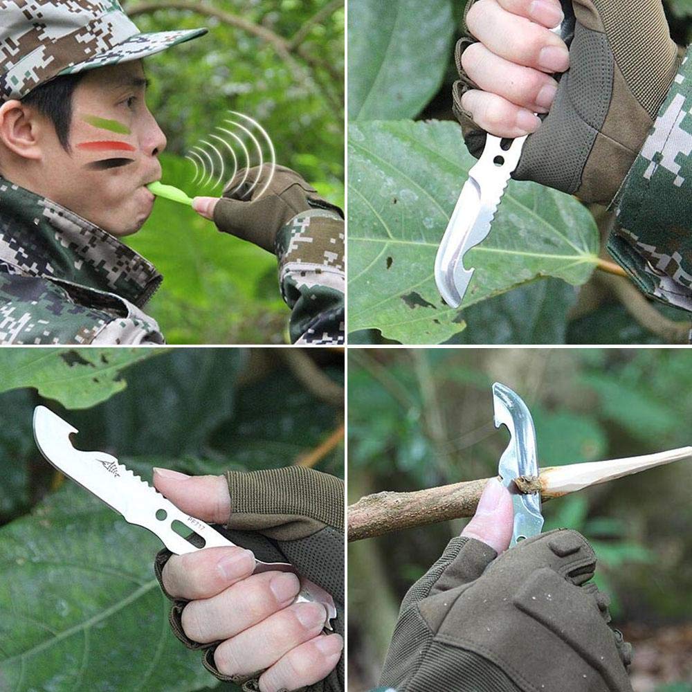 FOONEE Spoon Fork Knife Combo Set Camping Survival Tool Camping Hiking Hunting Backpacking