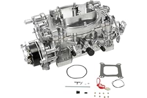 LEAPTREND Carburetor 1906 AVS2 650 CFM with Electric Choke Compatible with 1906 AVS2 Series 650CFM Carburetor 4 Barrel Annular Booster Satin Finish Square Bore