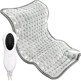 Extra Large Electric Heating Pad, Button Design 40"x20" Heating Pad, Relieves Back,AbdomenPain, 10 Quick Heat Settings（86&deg;F-149&deg;F）, Auto Shut-Off,Moist Heat Option, Soft Machine Wash Fabric