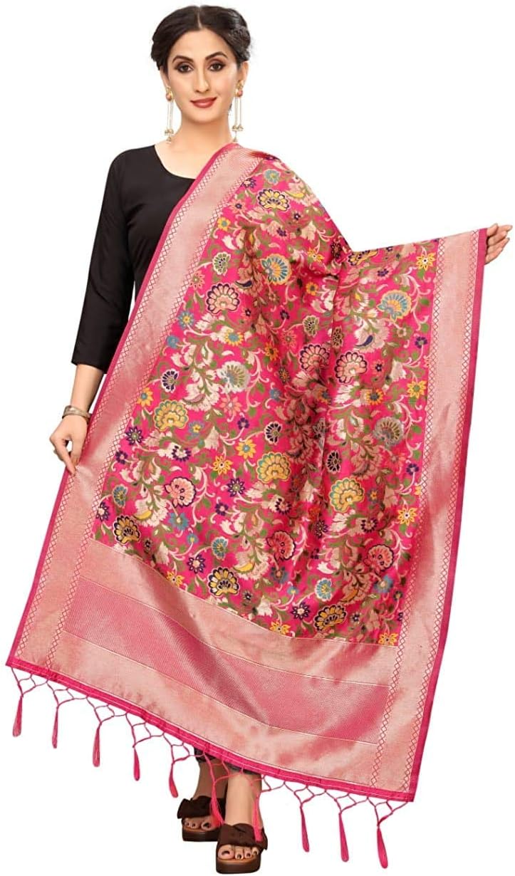 Jenny DesignerWomen's Printed Banarasi Silk Dupatta