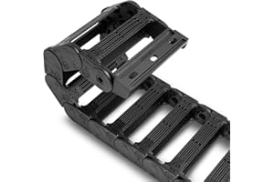 Aweking 25 x 103mm (Inner H x W) R55 Bridge Type Drag Chain Cable Wire Carrier Protection Chain 39.3inch/1M for 3D Printer and CNC Router Mill,Black Plastic Nylon