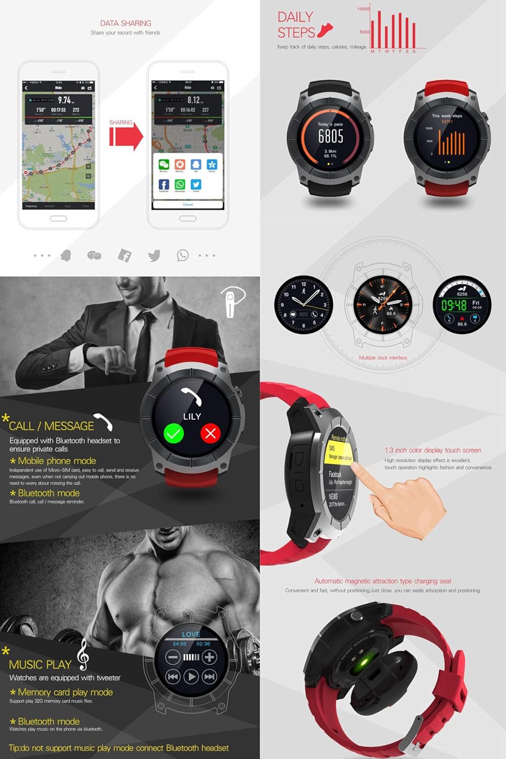 Amazon.com : TGAX New Sports Fitness Tracker, Heart Rate ...