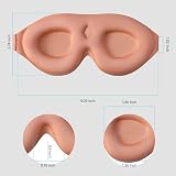 ALASKA BEAR 100% Blackout Sleep Mask with 3D Eye Cups, Earplugs Dusty Pink view 6