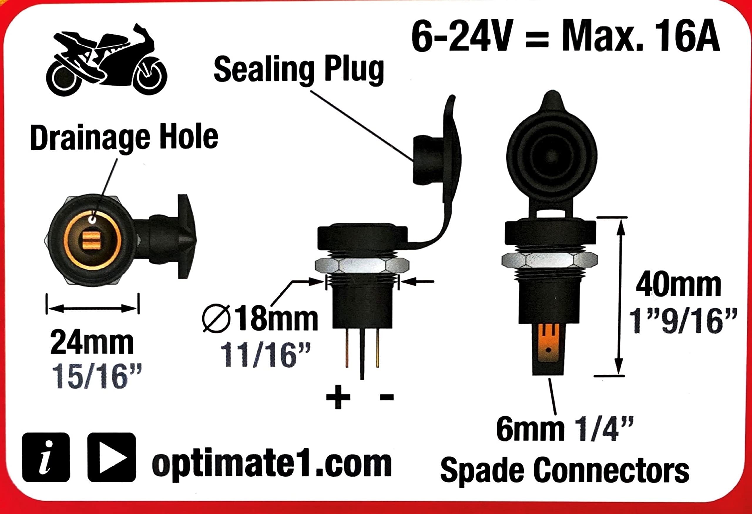 OptiMate O8 SAE To Panel Mount Din Socket