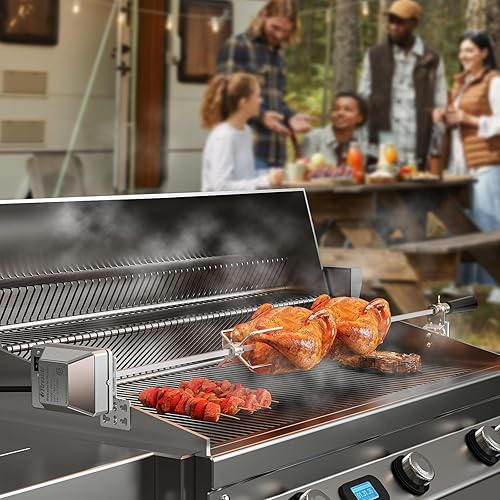 TURBRO Stainless Steel Rotisserie Kit for Gas Grills with A