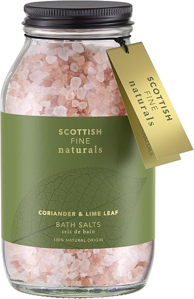 Scottish Fine Soaps Coriander Lime Bath Salts Himalayan Salt Essential Oils