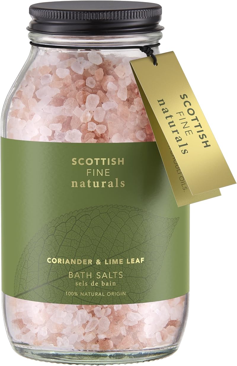 Scottish Fine Soaps Coriander Lime Bath Salts Himalayan Salt Essential Oils