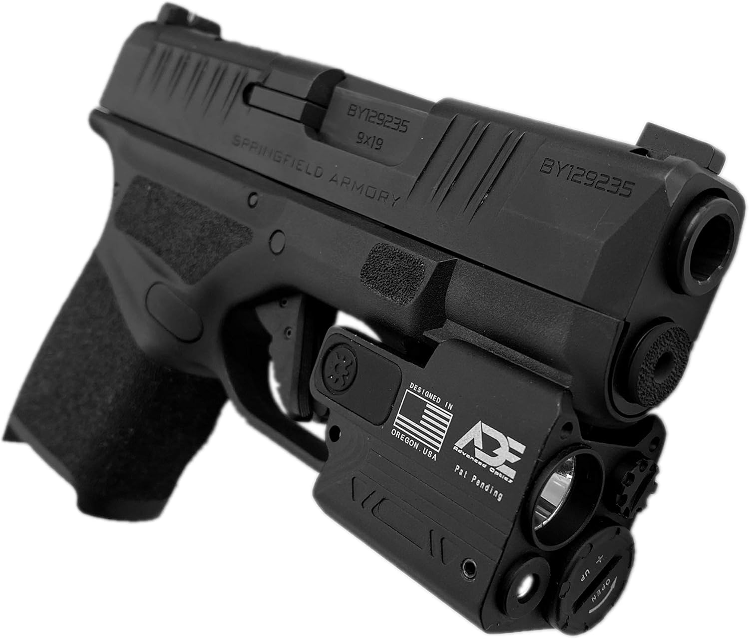 Amazon Com Ade Advanced Optics Hg54g Plus 2 Full Metal Green Laser Flashlight Sight For Ultra Compact Pistol Handgun For Springfield Hellcat Micro Compact 9mm Pistol Sports Outdoors