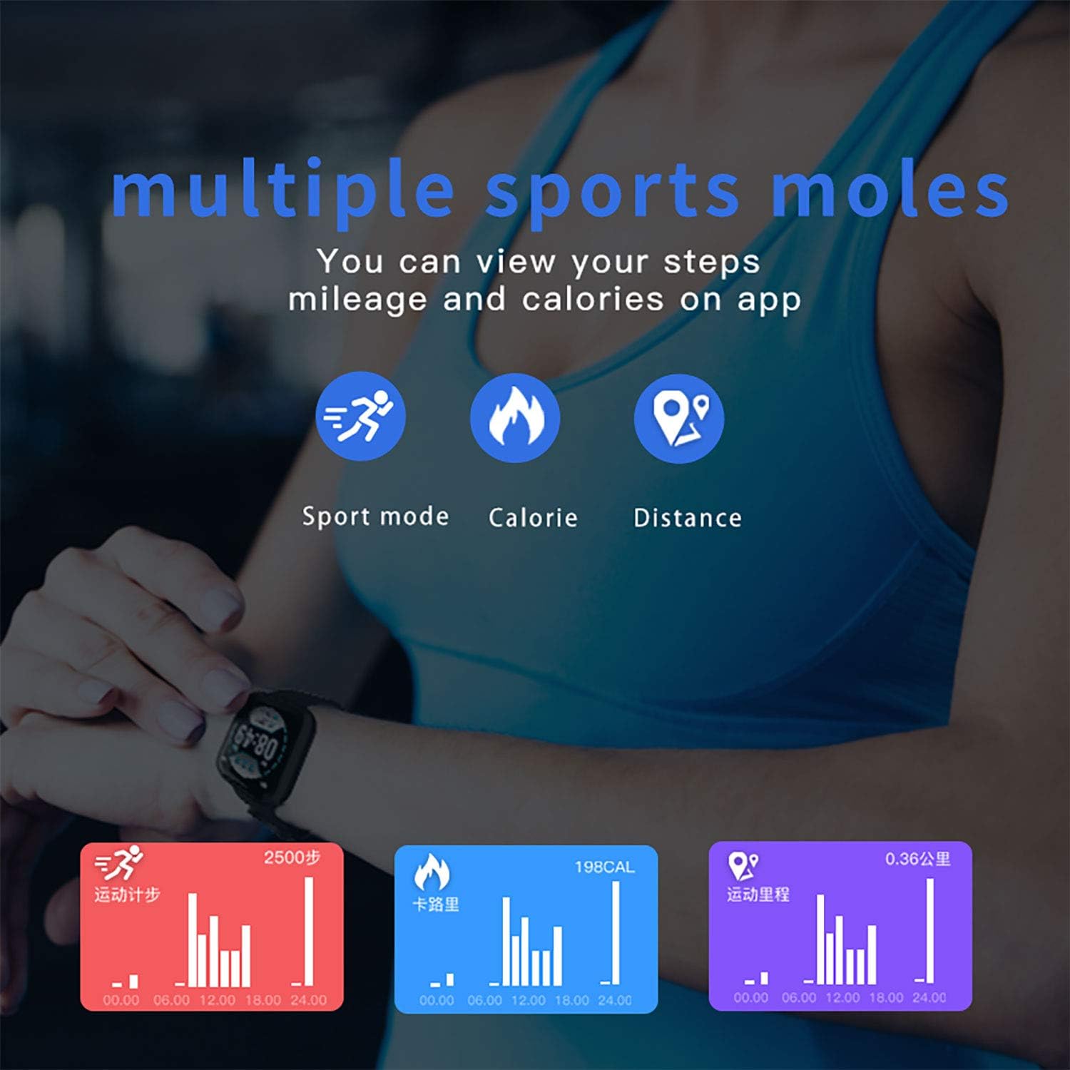 beitony fitness tracker smart watch