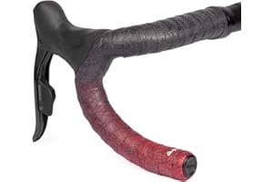 GUEE Attitude Fade Road Bike Handlebar Tape with Shock-Absorbing EVA Foam & Eco-Friendly TPU, Anti-Slip Cycling Bar Tape for Enhanced Grip and a Comfortable Ride (2 Rolls) (Fading Red)