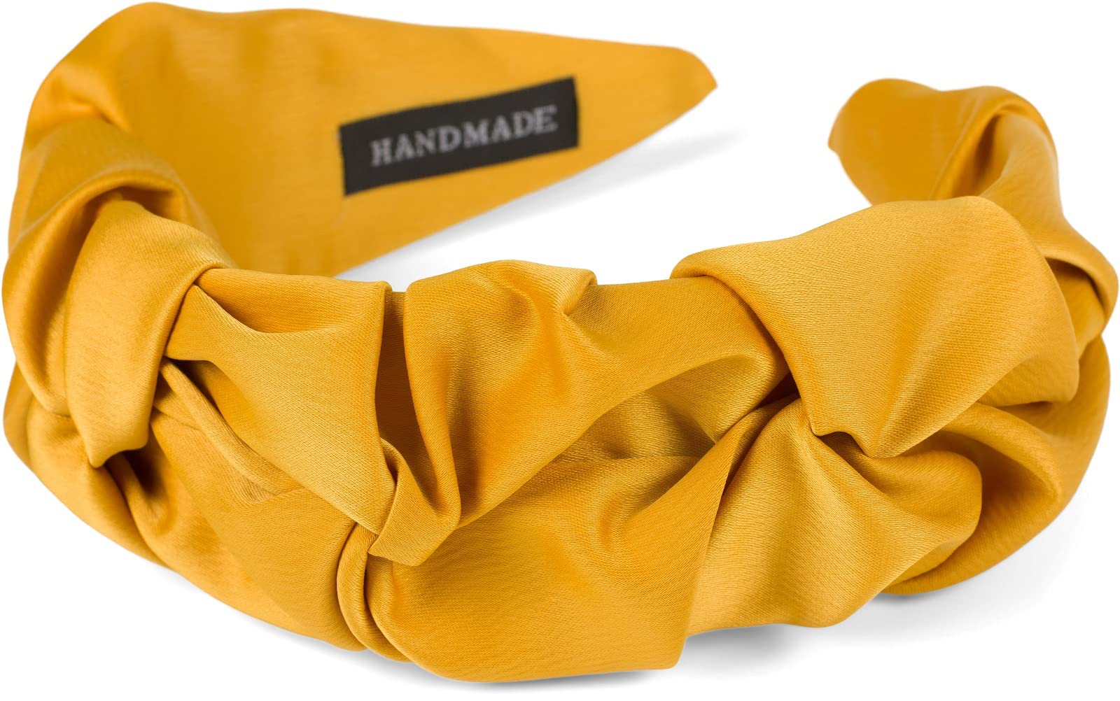 styleBREAKER Women's Headband with Shimmering Braided Surface in Ruffled Look, Hairband, Hair Accessory 04027035, Colour:Curry — image 1