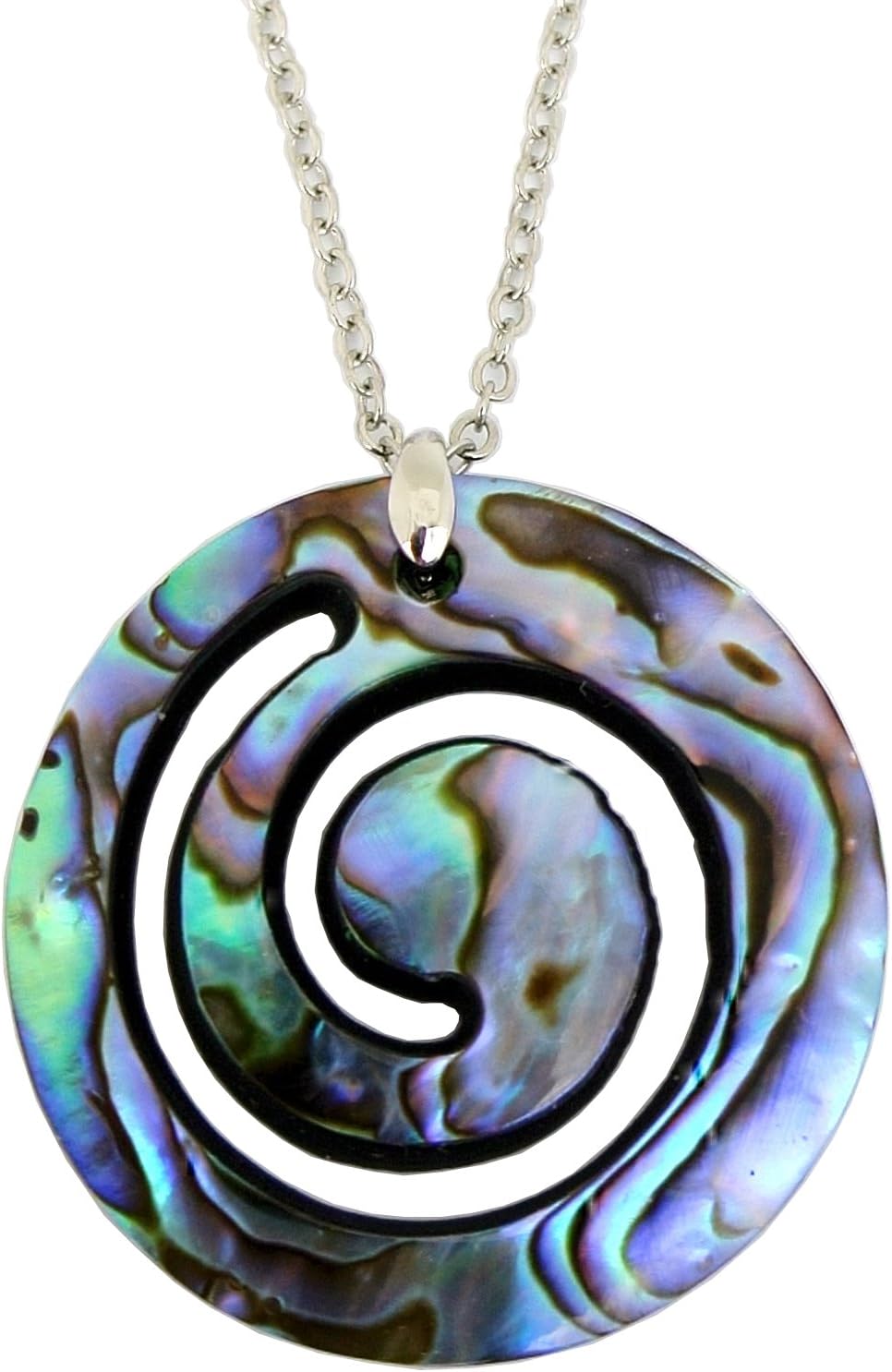 Paua / Abalone Shell Koru Pendant from New Zealand