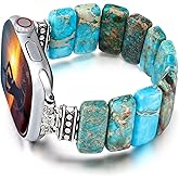 CHARMINGO Leather Double Wrap Band Compatible with Apple Watch Band 38mm 40mm 41mm 42mm 44mm 45mm 46mm 49mm Women Men, Boho Beaded Watch Strap for iWatch Band SE 3 Ultra 2 3 Series 11 10 9 8 7 6 5 4 3 2 1