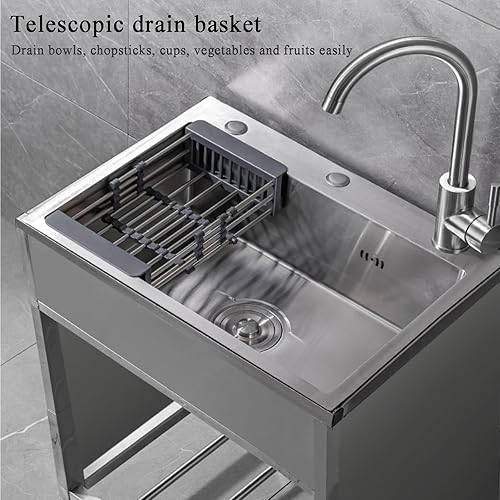 Stainless Steel Outside Sinks EFLAL Black Stainless Steel Outdoor