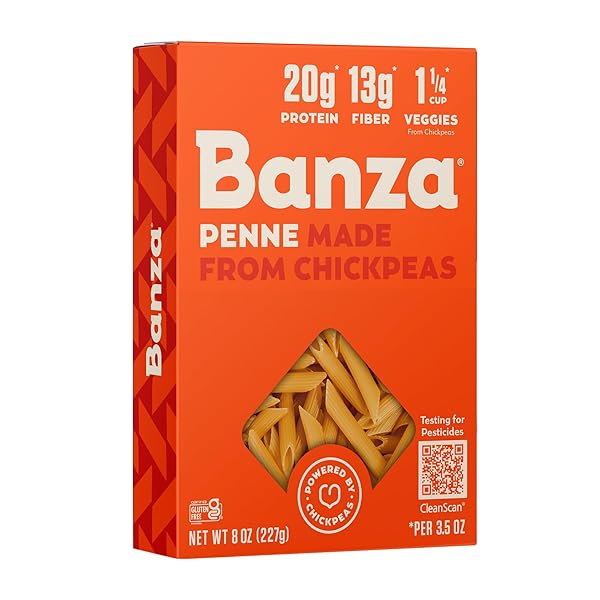 BANZA PENNE PASTA FROM CHICKPEAS – GLUTEN FREE,...