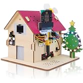 HOLASMART Microbit Smart Home Kit for Microbit V1 and V2,Electronics DIY Home Automation Coding Kit,STEM Educational Set for Student (Without Micro:bit and AAA Battery),Red