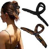 Nalodu 5 Inch Extra Large Claw Clips, 13 cm No Slip Matte Jumbo XL Hair Clips for Thick Long Curly Hair, Big Hair Claw Clips, 2 Pack
