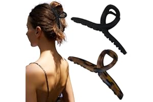 Nalodu 5 Inch Extra Large Claw Clips, 13 cm No Slip Matte Jumbo XL Hair Clips for Thick Long Curly Hair, Big Hair Claw Clips,