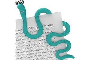 ARTORI DESIGN Clip Bookmarks for Kids Students Women and Men - Wally The Bookworm Cool Cute Bookmark and Page Holder Unique Gift Idea - Funny Book Marker and Reading Accessory for Book Lovers (Turquoise)