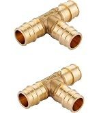 5 Raccordi Adattatori Femmina In Ottone Efield Pex-A 1/2x1/2 - Senza Piombo Per Espansione