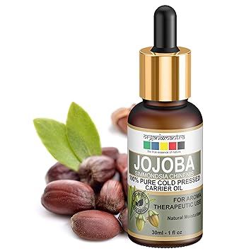 Organix Mantra Jojoba Carrier Oil 30ML, For Acne Prone Skin, Hair Conditioning, 100% Pure, Cold Pressed Oil