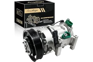 Aspligo Air Conditioner AC Compressor Fits for Hyundai Accent 1.6L 2012-2017, for Kia Rio 1.6L 2012-2017, with A/C Clutch, CO20765C AC Compressor, Replaces 977011R100, 977011R100DR, 977011W600