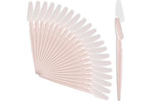 HFATMOS 21 Pcs Eyebrow Razors, Face Razors Multipurpose, Exfoliating Dermaplaning Tools, Eyebrow Trimmers Shaver with Safety Cover, Facial Hair Removal for Women Men Body Use (Light pink)