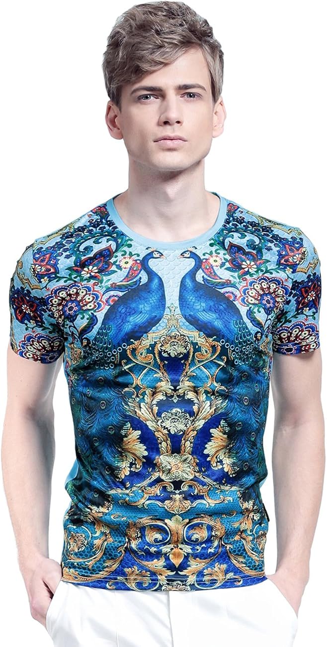 FANZHUAN Mens T Shirts with Design Mens Graphic Print T