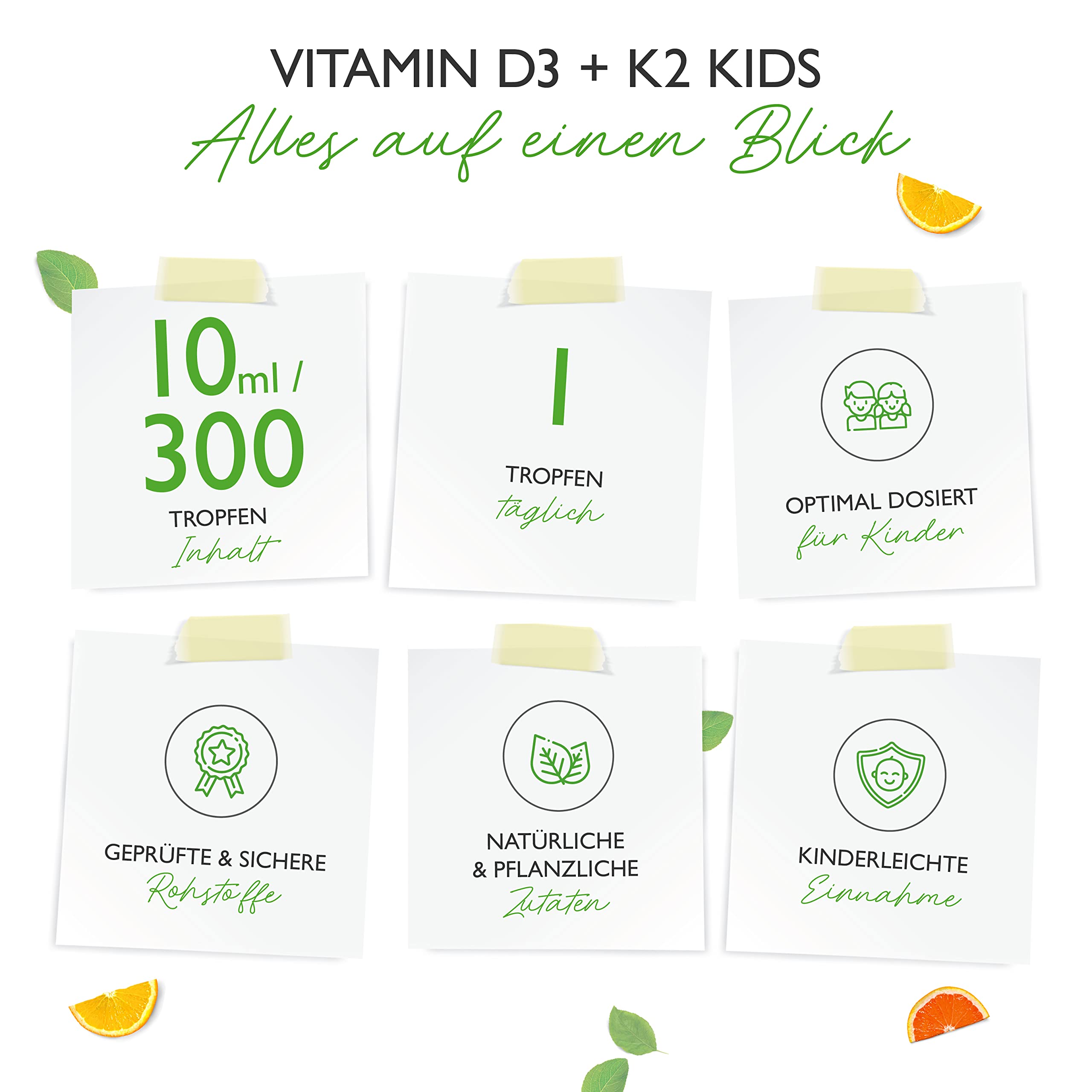 vit4ever Vitamin D3 K2 Tropfen für Kinder für 300 Tage (10 Monate) - 500 I.E. Vitamin D & 25 μg Vitamin K2 - Hoch bioverfügbar durch Original K2VITAL® - Ohne schädliche Zusätze - Vitamine für Kids 2