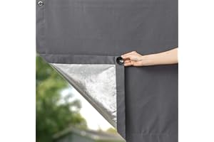 Oxdigi Blackout Blind Shade with Suction Cups Temporary Portable Window Cover for Travel Baby Nursery Bedroom Car RV Thermal Insulated 100% Blackout Darkening Curtain 29.9 x 36.6 inches, Grey