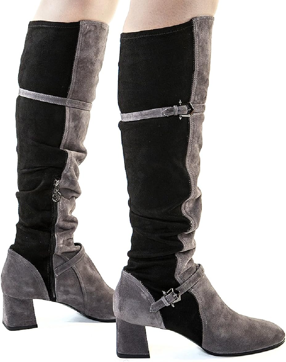 grey designer boots