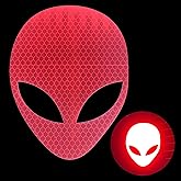 HungMieh Highly Reflective Stickers Decals Vinyl for Cars High Intensity Grade Reflective Safety Warning Signs 7 years Last Waterproof Multi-Color Self-Adhesive for Outdoor, Helmets, Bicycles, Motorcycles, Windscreens, Rear Windows, Car Bumpers (Alien Red)