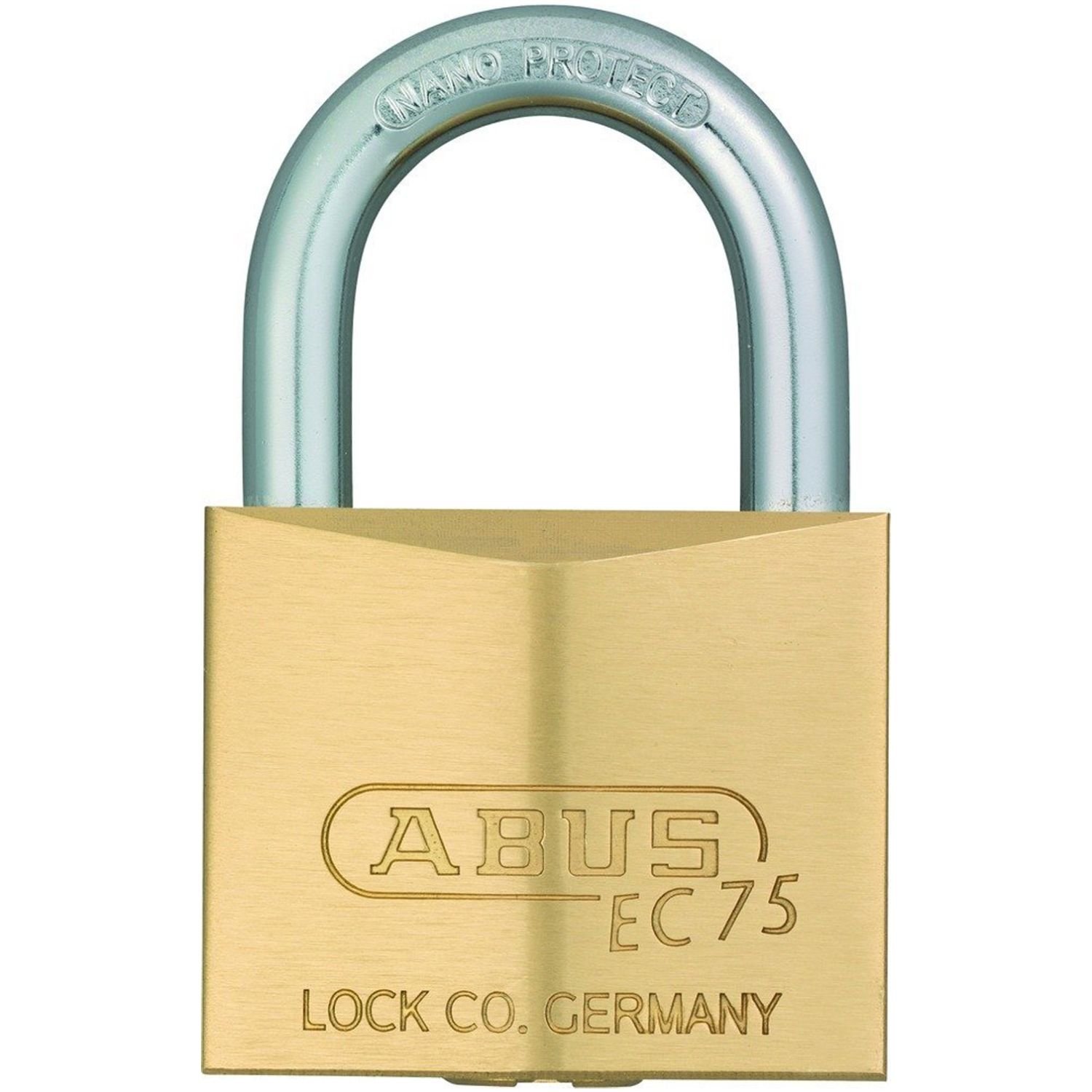 ABUS Brass Padlock EC70 with with Reversible Key Technology, Ideal for School, Gym, Outdoor, Lock Body Width 40 mm, Brass — image 1