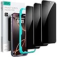 ESR 3 Pack for iPhone 16 Pro Max Privacy Screen Protector, Anti-spy Tempered-Glass Privacy Screen Protector with Easy Installation Tool