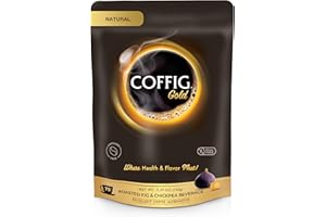 Coffig Gold - Coffee Substitute & Alternative - Roasted Fig & Chickpea Coffee - Caffeine Free Herbal Energy Drink & Healthy Beverage for Men & Women - Keto & Vegan Friendly - 5.29oz (150g)