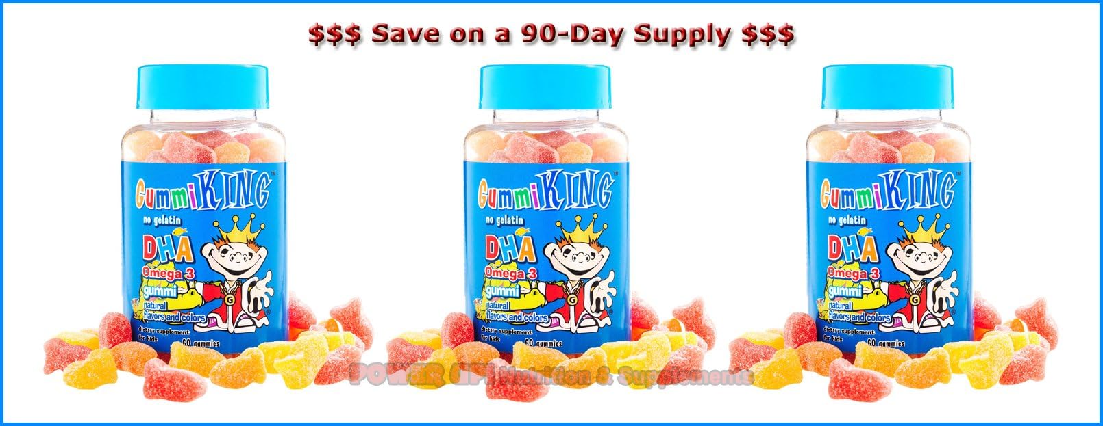 *90-DAY SUPPLY* Gummi King DHA Omega-3 (60 gummies)