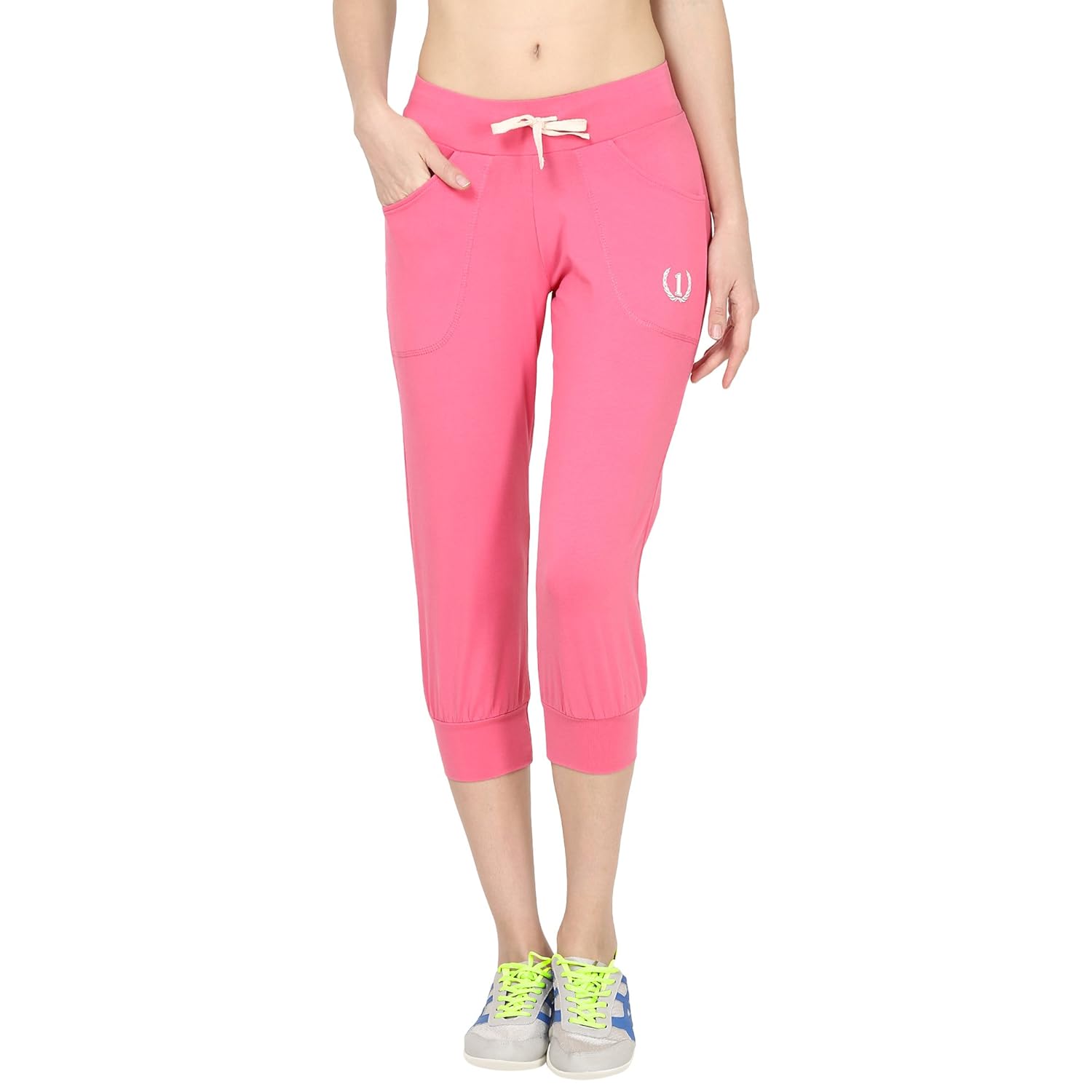 onesport pink regular fit sports track pants for women(onsp42pk)