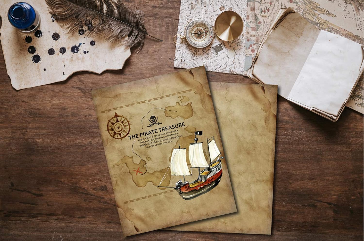 Stationery Paper - Old Fashion Aged Classic Antique & Vintage Assorted Design – Double-side Parchment Paper - Perfect for Certificate, Crafting, Invitations & other Art Projects - 8.5x11 Inches (120) : Office Products