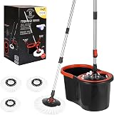 Requisite Needs Smart Spin Mop and Bucket Set Black 13 L 3 Mops view 1