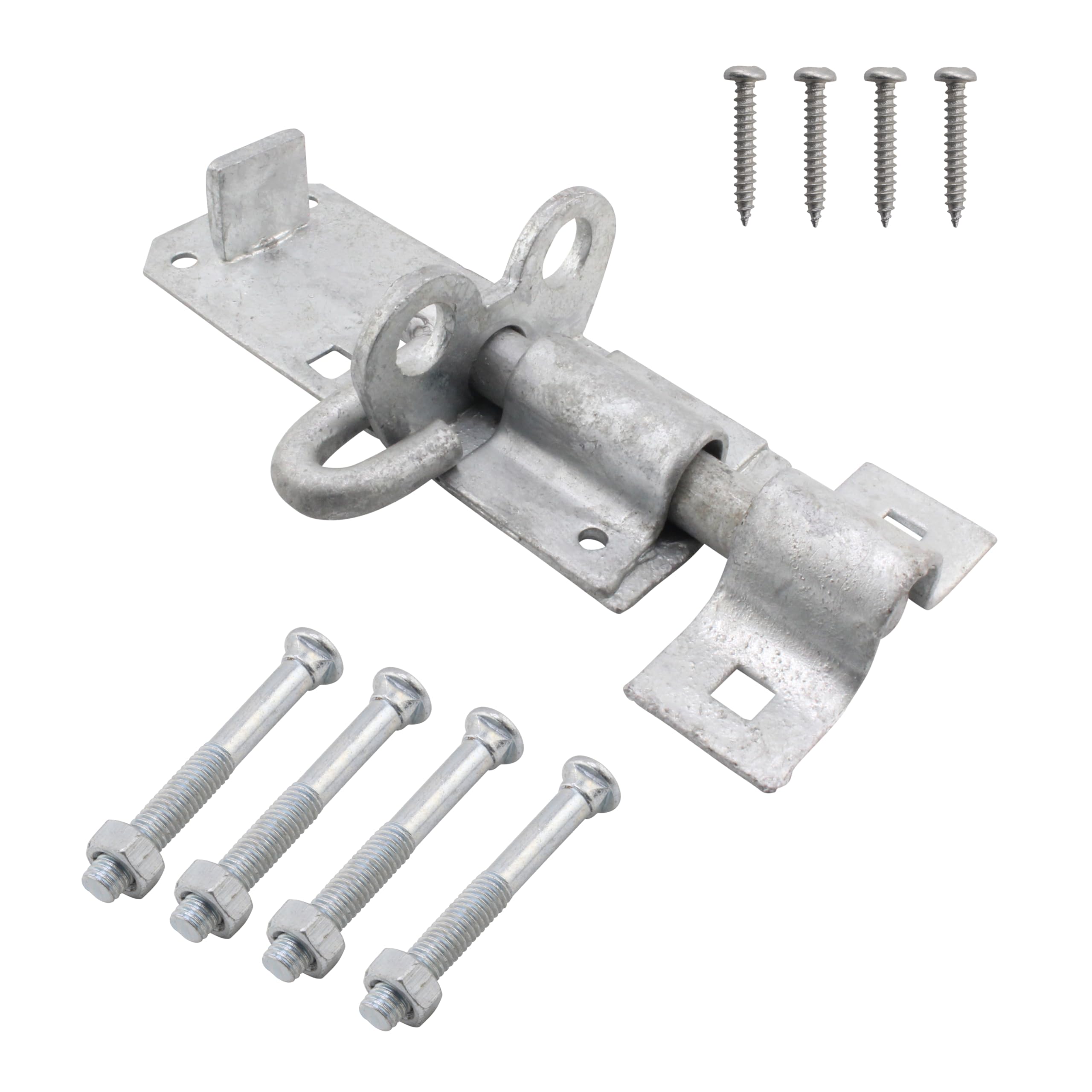 EAI Brenton Padbolt, Lockable Sliding Gate Bolt | Heavy Duty 100mm / 4 Inch Galvanised Door & Gate Bolt - Pack of 1