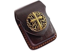 GUCAIBU coffeeCross Buckle Lighter Leather Cover;Lighter Bag;Lighter case;Lighter Pouch;Lighter Holder;Lighter Sleeve