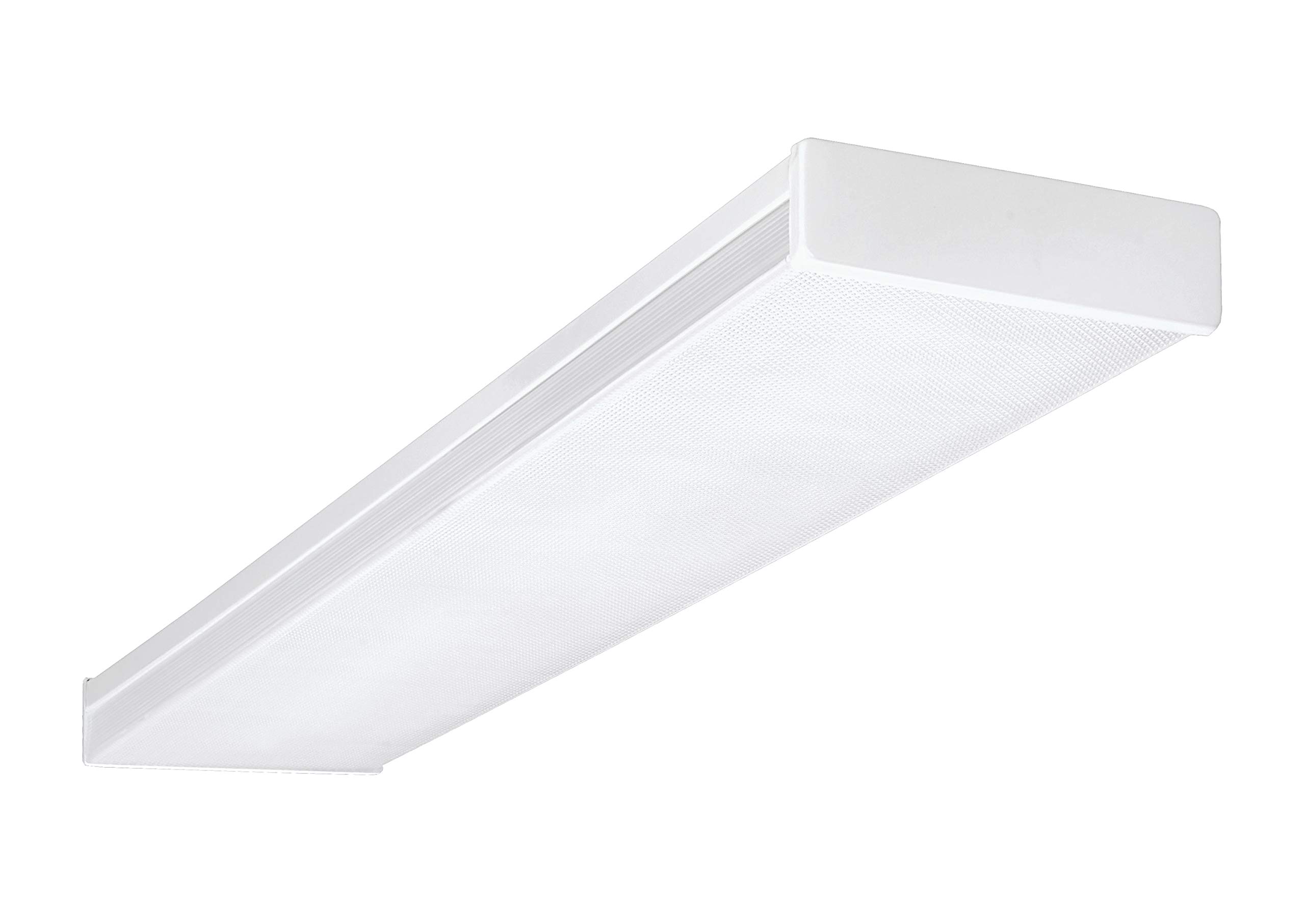 NICOR Lighting 4 Ft. Dimmable LED Wraparound with Prismatic Acrylic Lens in 4000K (ACW-20-4S-UNV-40K)