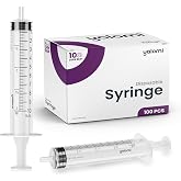 10mL Luer Slip Syringe (No Needle) | 100 Pack | Yalomi | Sterile &amp; Individually Wrapped | Professional, Industrial &amp; Personal Use