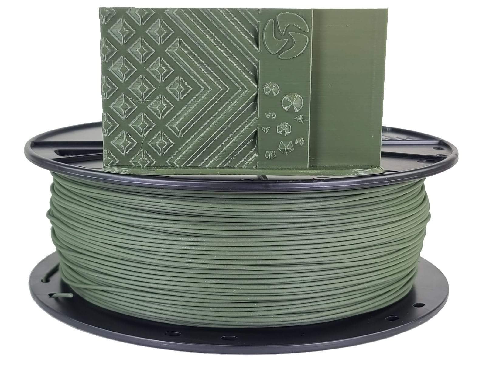 Fuel Standard PLA 3D Printing Filament - Made in USA with Dimensional Accuracy +/- 0.03mm, 1.75mm Spool (1kg) in Olive Green