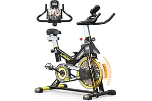 pooboo Exercise Bike, Adjustable Magnetic/Brake Pad Resistance Silent Belt Drive, Indoor Cycling Bike for Home Cardio, Fitness Stationary Bike with 350lbs/300lbs Weight Capacity &Upgraded Version Seat