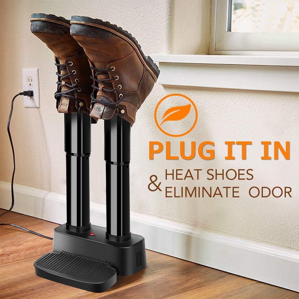 Boot Dryer - Electric 2 Shoe Dryer with Adjustable Angle & Detachable Tube, Quick Drying, Easy Control, Space Saving & Super Quiet Portable Boot Warmer Dryer for Shoes, Boots, Glove, Ski, Socks: Home & Kitchen