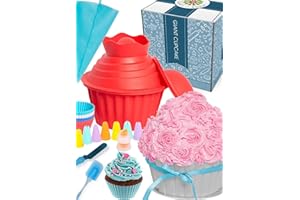 CAKES OF EDEN APRON HEROES - OMG Giant Cupcake Mold Pan, Baking Accessories, Cupcake Decorating Kit, Large Cupcake Pan, Baking Molds, Large Muffin Liners, Silicone Cake Molds, Cupcake Maker, Cake Baking Supplies