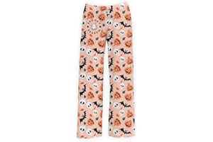BRIEF INSANITY Fall, Autumn, & Halloween Themed Pajama Pants (S-XXL) - Men/Women Loose Fit Lounge Pants - Comfy Loungewear