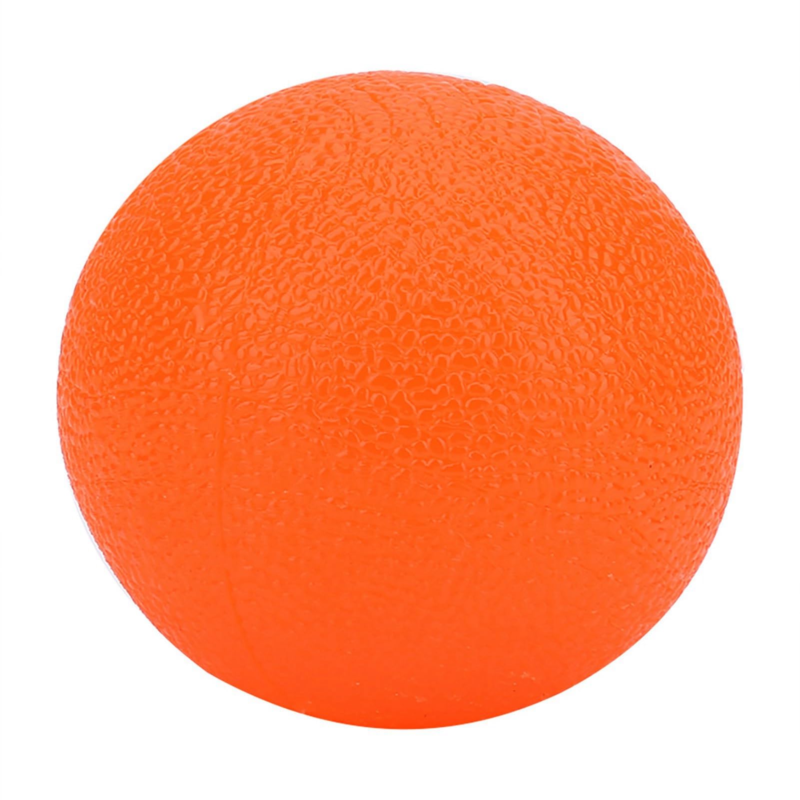Hand Exercise Balls, Squeeze Ball for Hand Physical Therapy, Stress Ball for Hand, Silicone Massage Therapy Grip Ball for Hand Finger Strength Exercise Stress Relief(Orange)